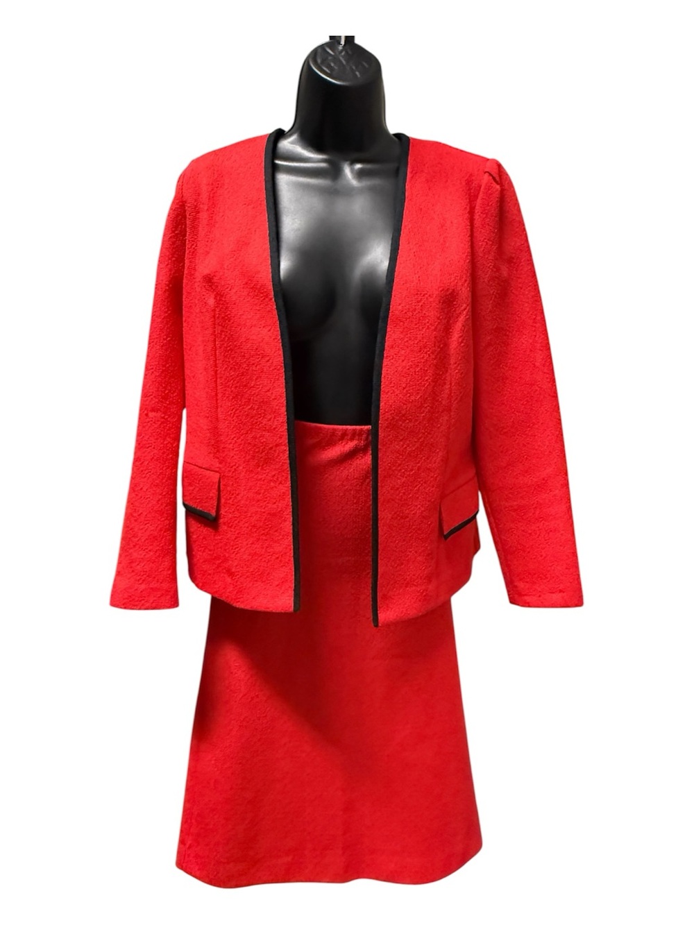 Vintage Marty Gutmacher Red Skirt Suit USA ILGWU